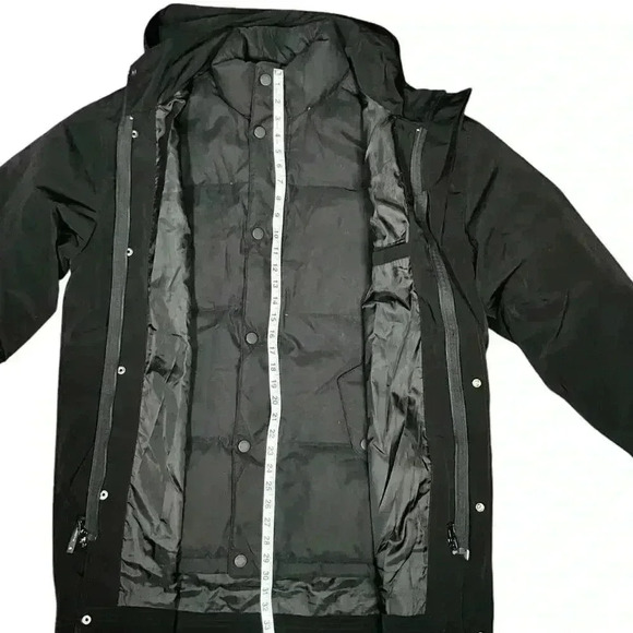 Men's Claiborn Downfill Blend Double Jacket Black Size Medium NWOT - Picture 11 of 16